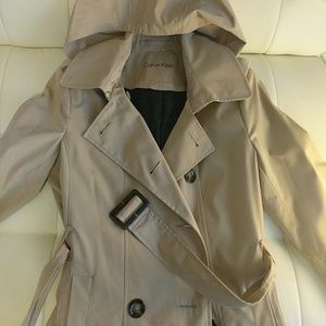 Calvin Klein Trench w/ removable lining and hood